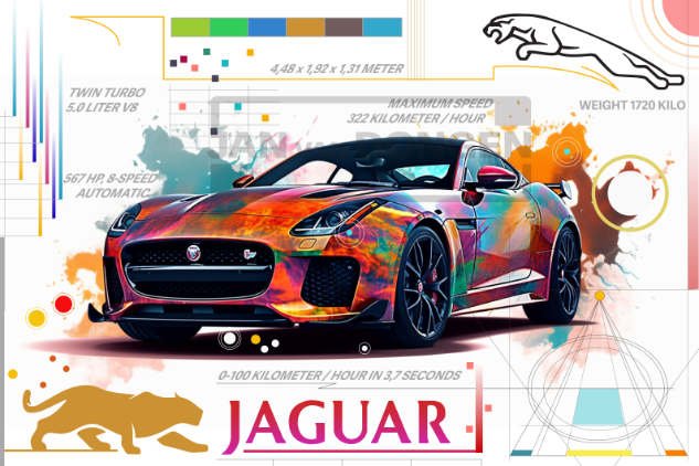 illustratie Jaguar sportauto