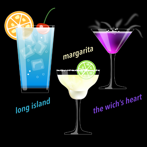 Pictogrammen cocktails