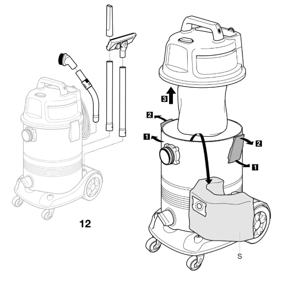 exploded view stofzuiger