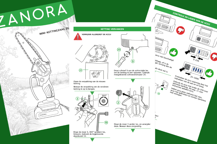 Handleiding mini kettingzaag