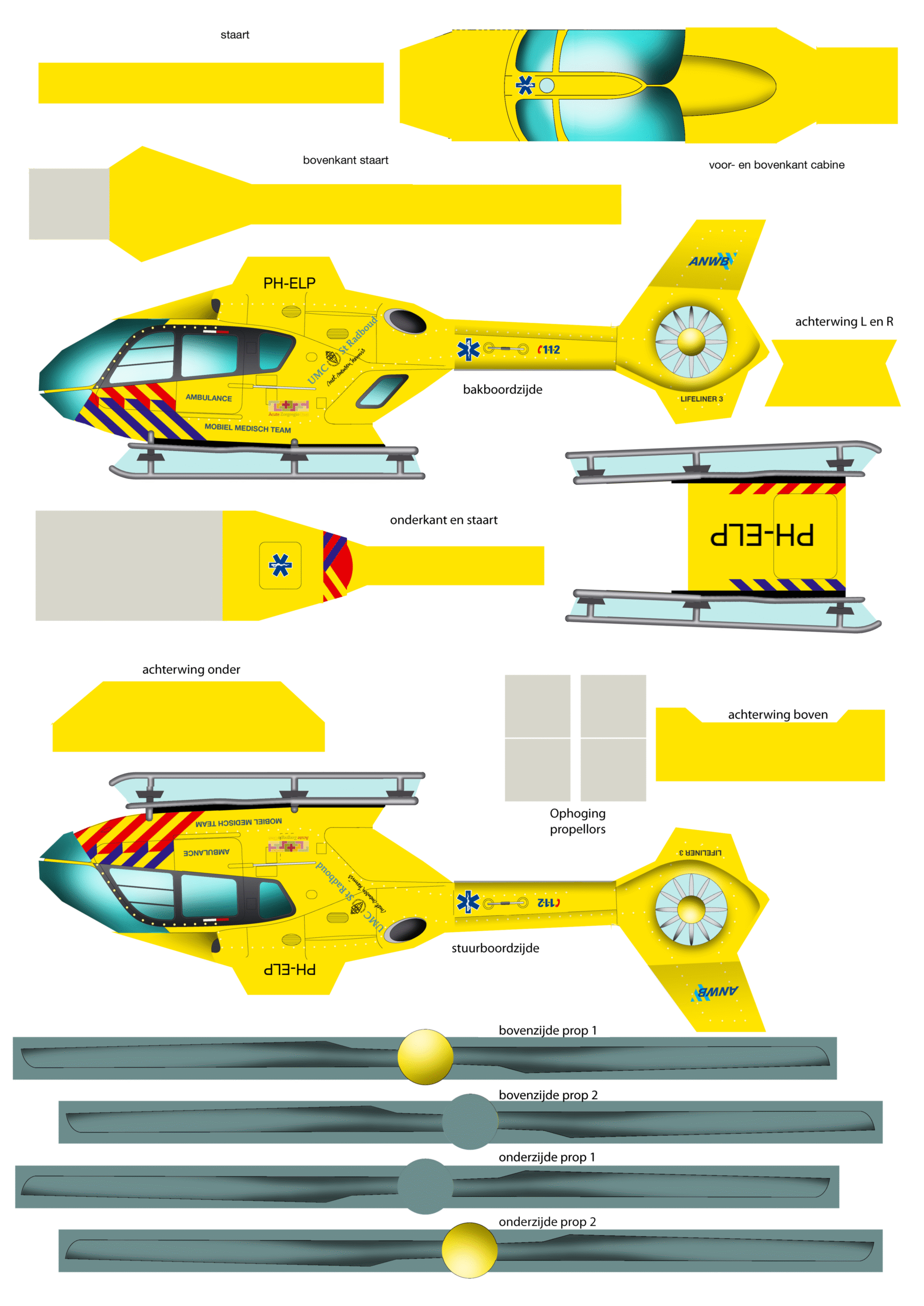 traumaheli bouwplaat