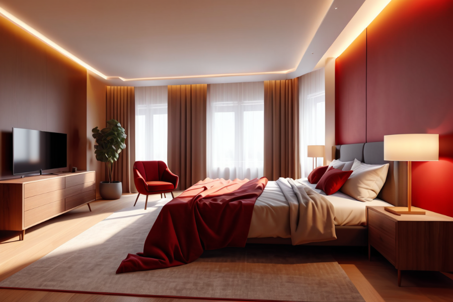 Interieur slaapkamer